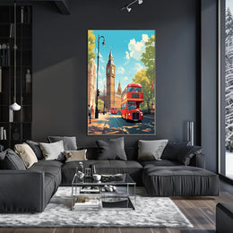 London Cityscape With Big Ben Poster