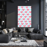 Affectionate XOXO Typography Art with Vibrant Colors Poster PosterGoat