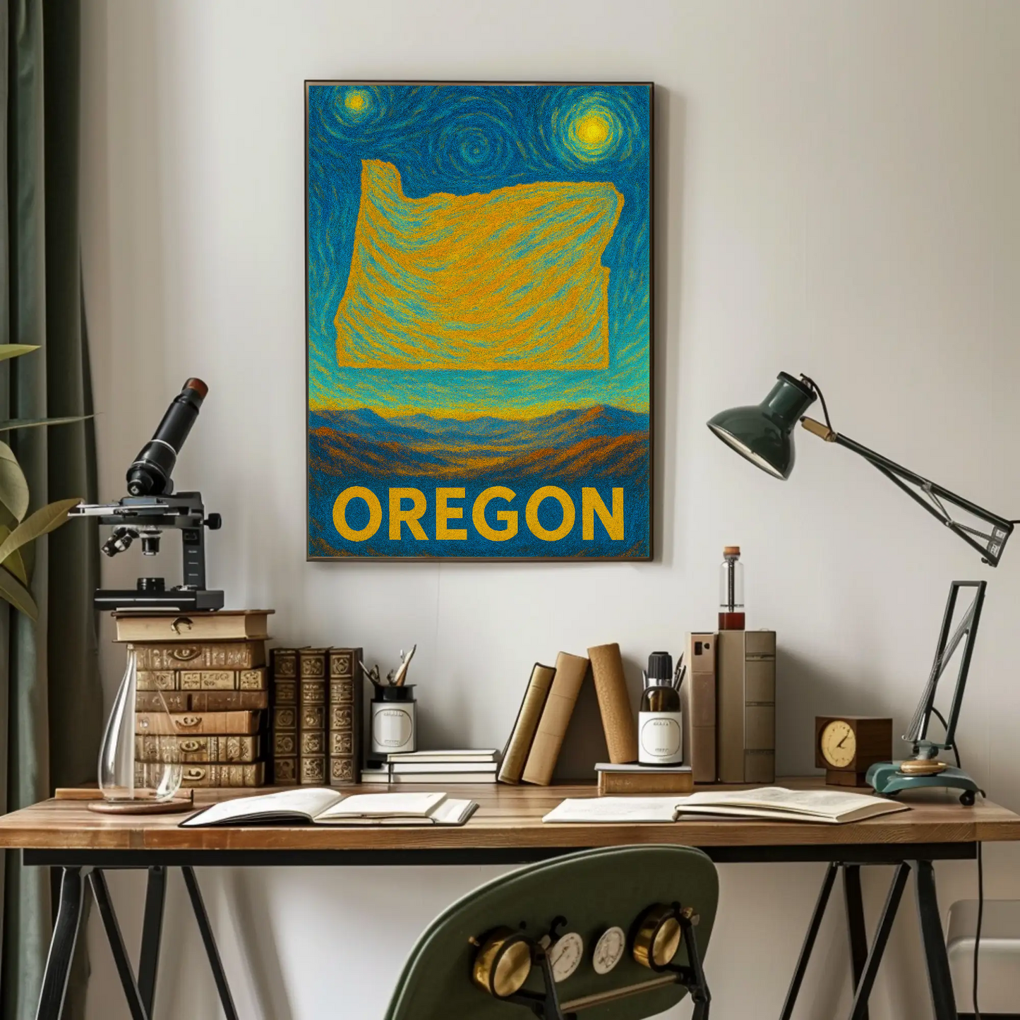 Oregon Starry Night Poster