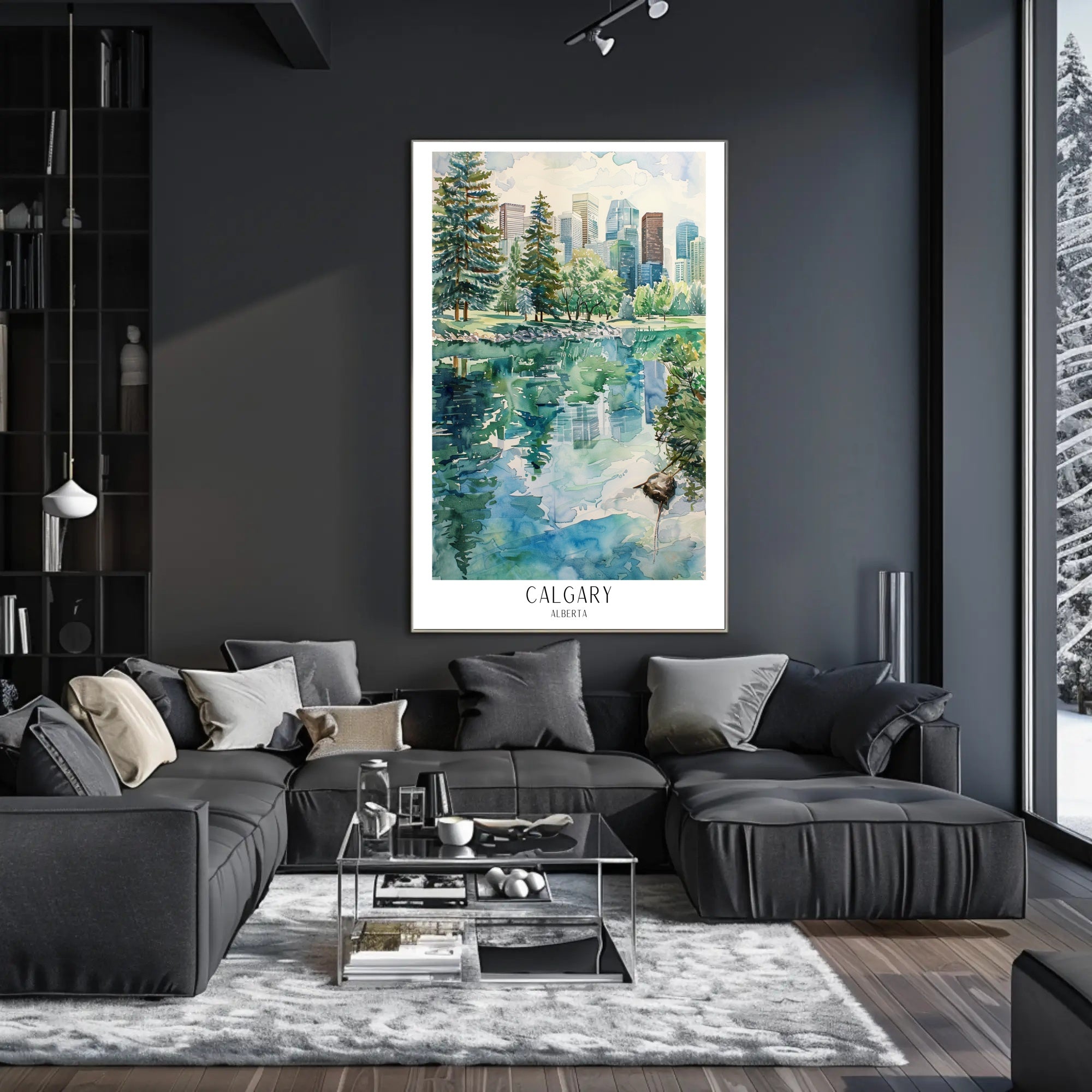 Calgary Reflections Poster PosterGoat