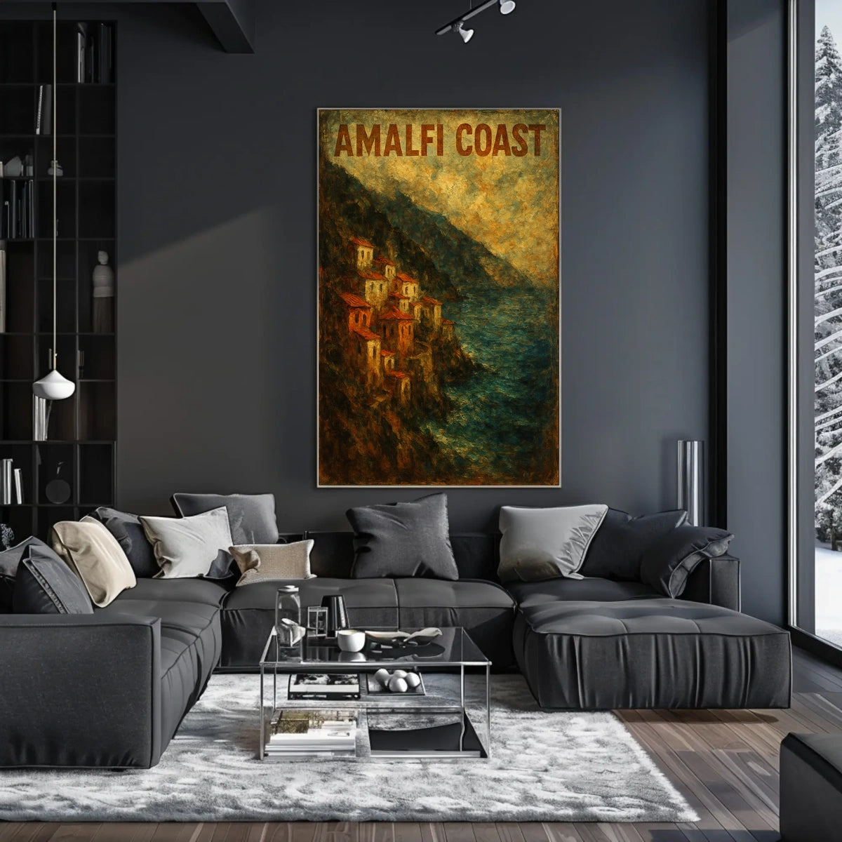 Amalfi Coast Poster Wall Art For Coastal Decor 18x24