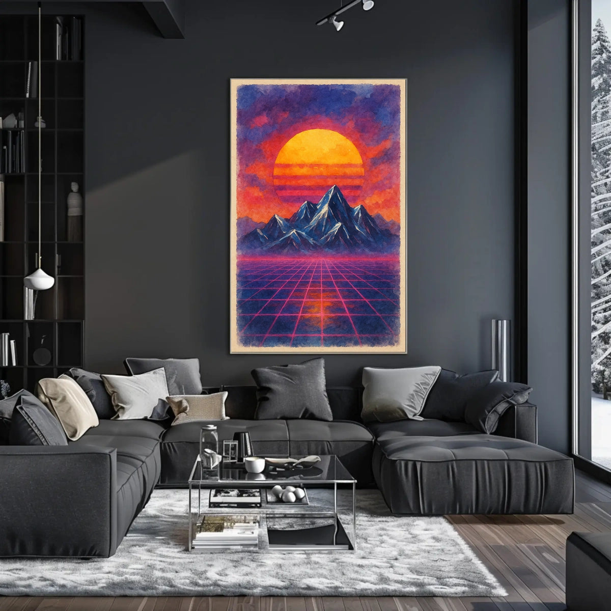 Retro-Futuristic Dreamscape Artwork Print: Futuristic Sci-Fi Poster