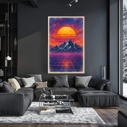 Retro-Futuristic Dreamscape Artwork Print: Futuristic Sci-Fi Poster