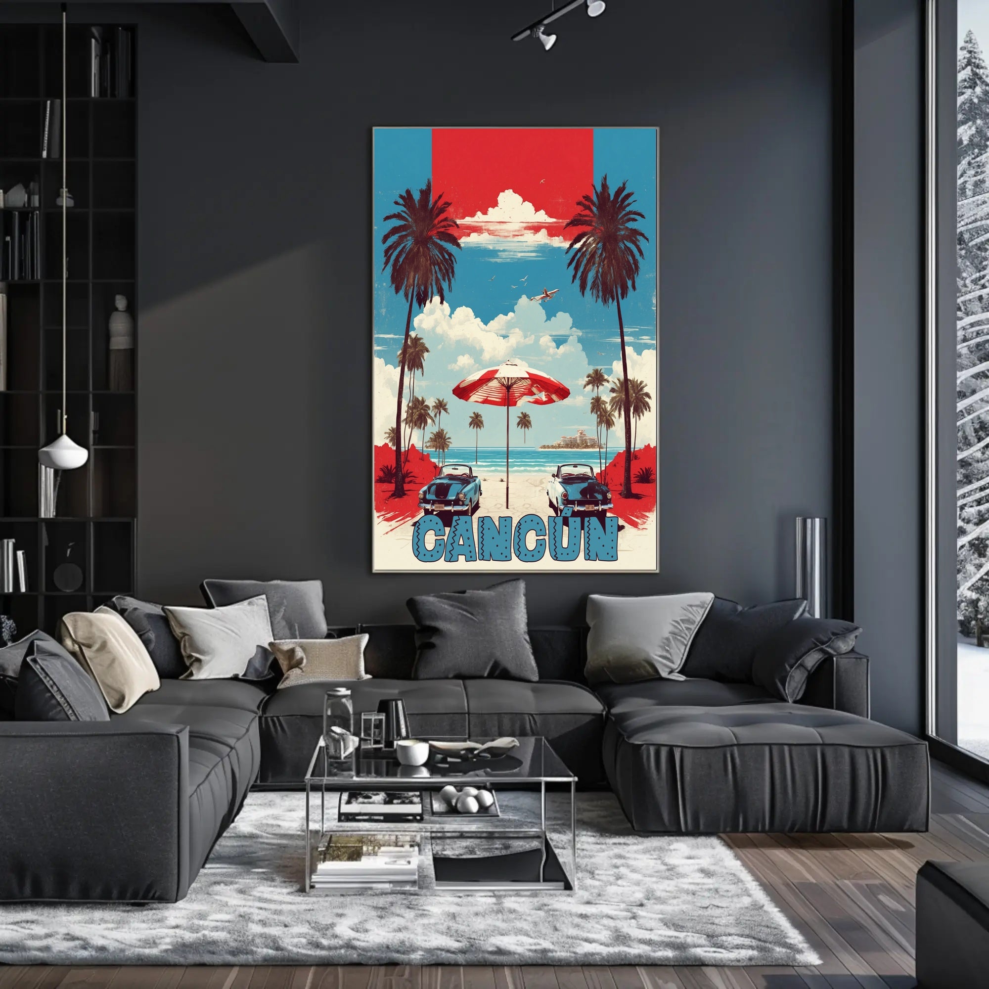 Cancún Beach Vintage Travel Poster