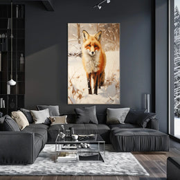 Winter Fox In The Snow Poster