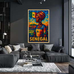 Senegal Mosaic Art Poster