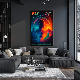 Fly to Acadia National Park Poster