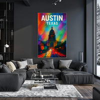 Austin, Texas Vibrant Cityscape Poster
