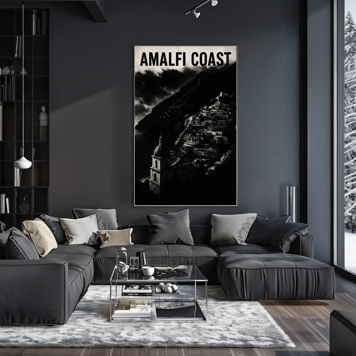 Amalfi Coast Poster Wall Art 18x24 Coastal Decor Print