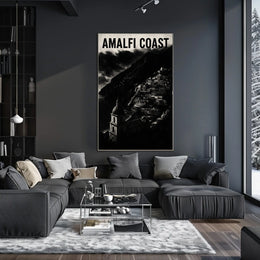 Amalfi Coast Poster Wall Art 18x24 Coastal Decor Print