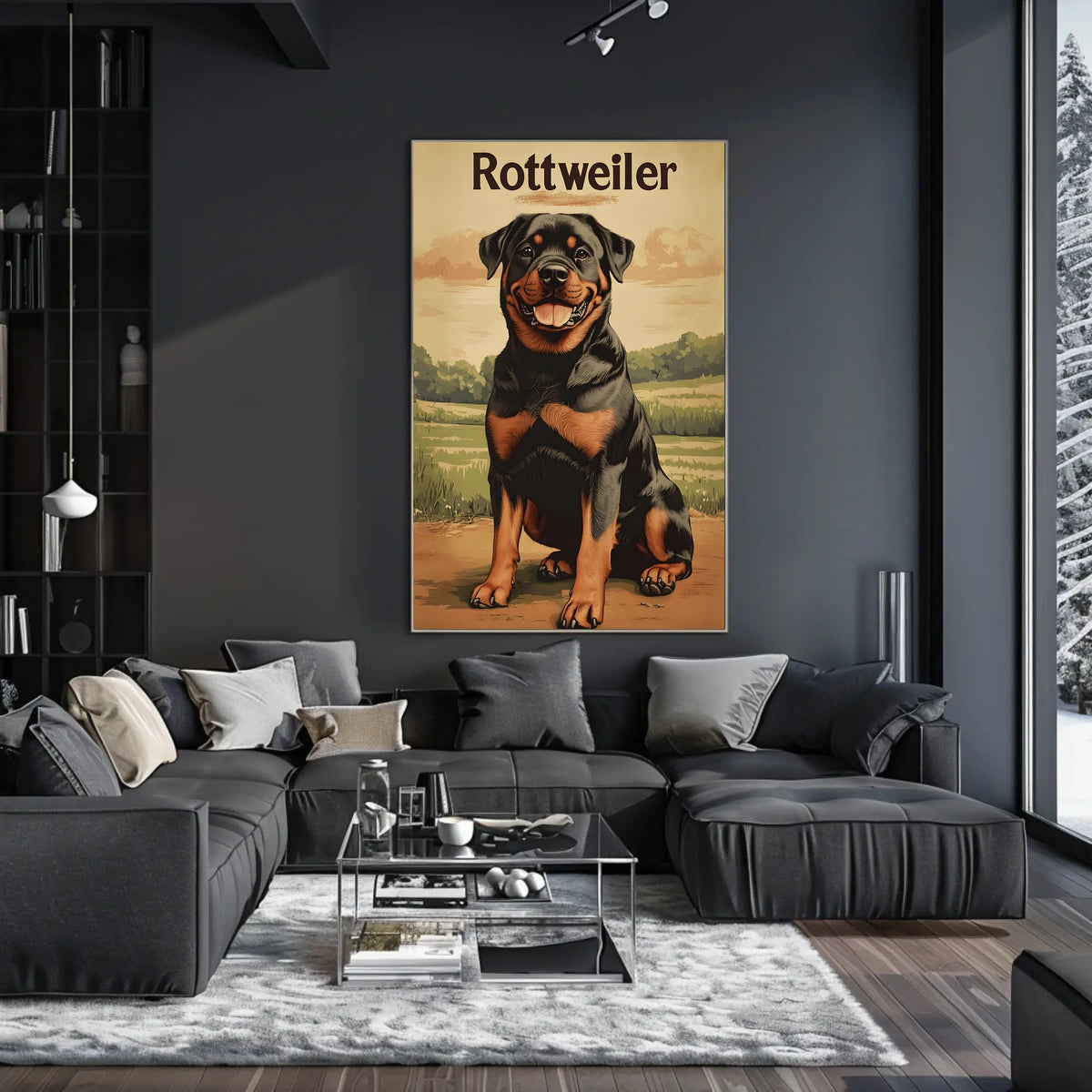 Rottweiler Portrait Poster