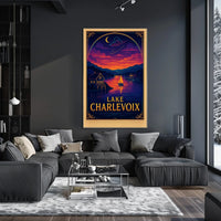 Lake Charlevoix Sunset View - Travel Poster
