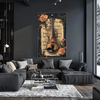 Violin and Roses Artistic Poster