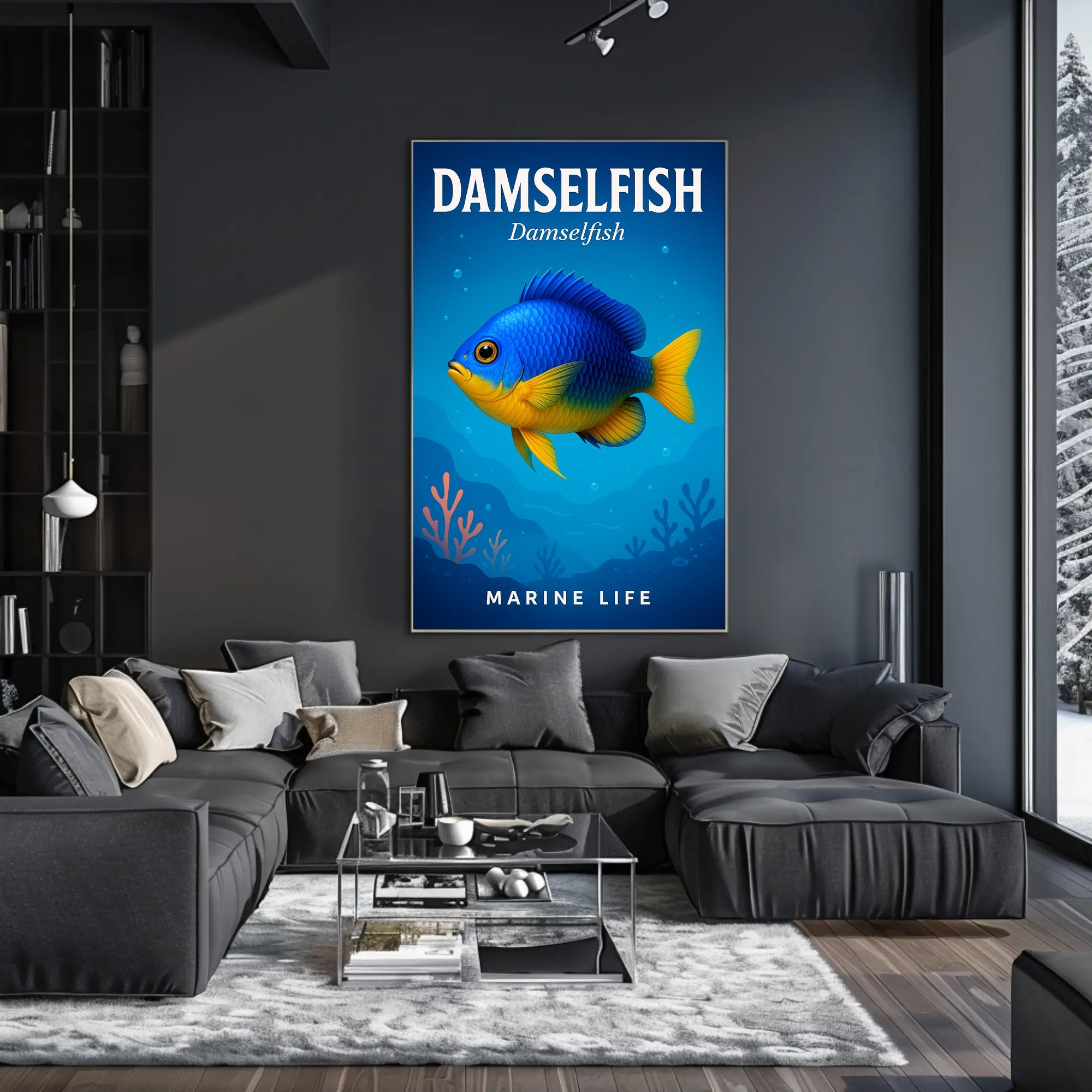 Damselfish Marine Life Poster PosterGoat