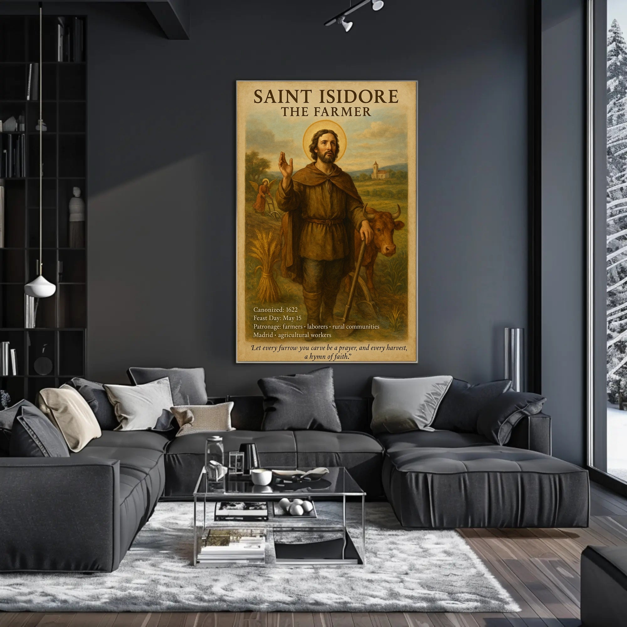 Saint Isidore Iconography: Serene Heritage Art Poster