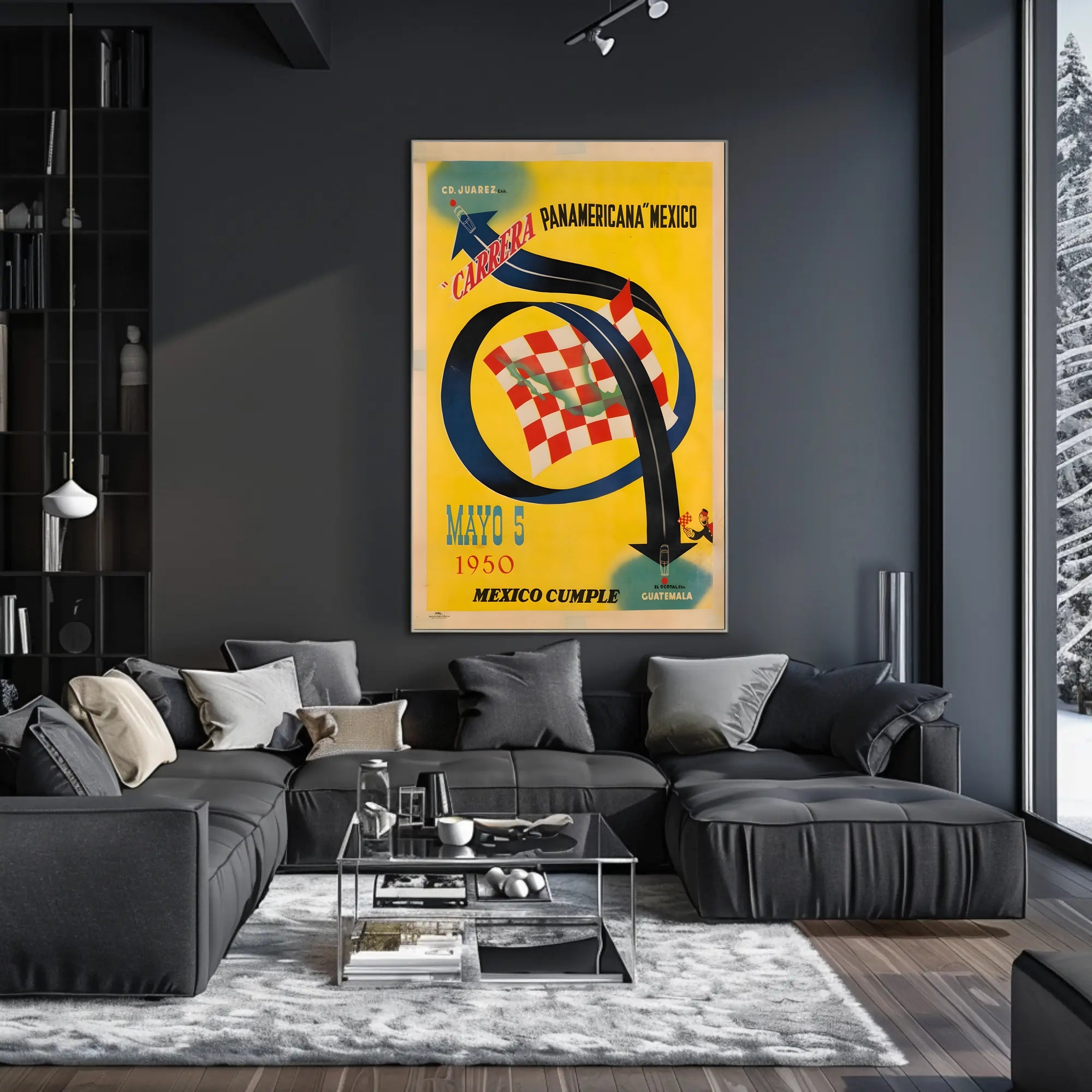 Carrera Panamericana Mexico 1950 Poster