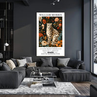 Majestic Leopard Floral William Morris Artistic Poster