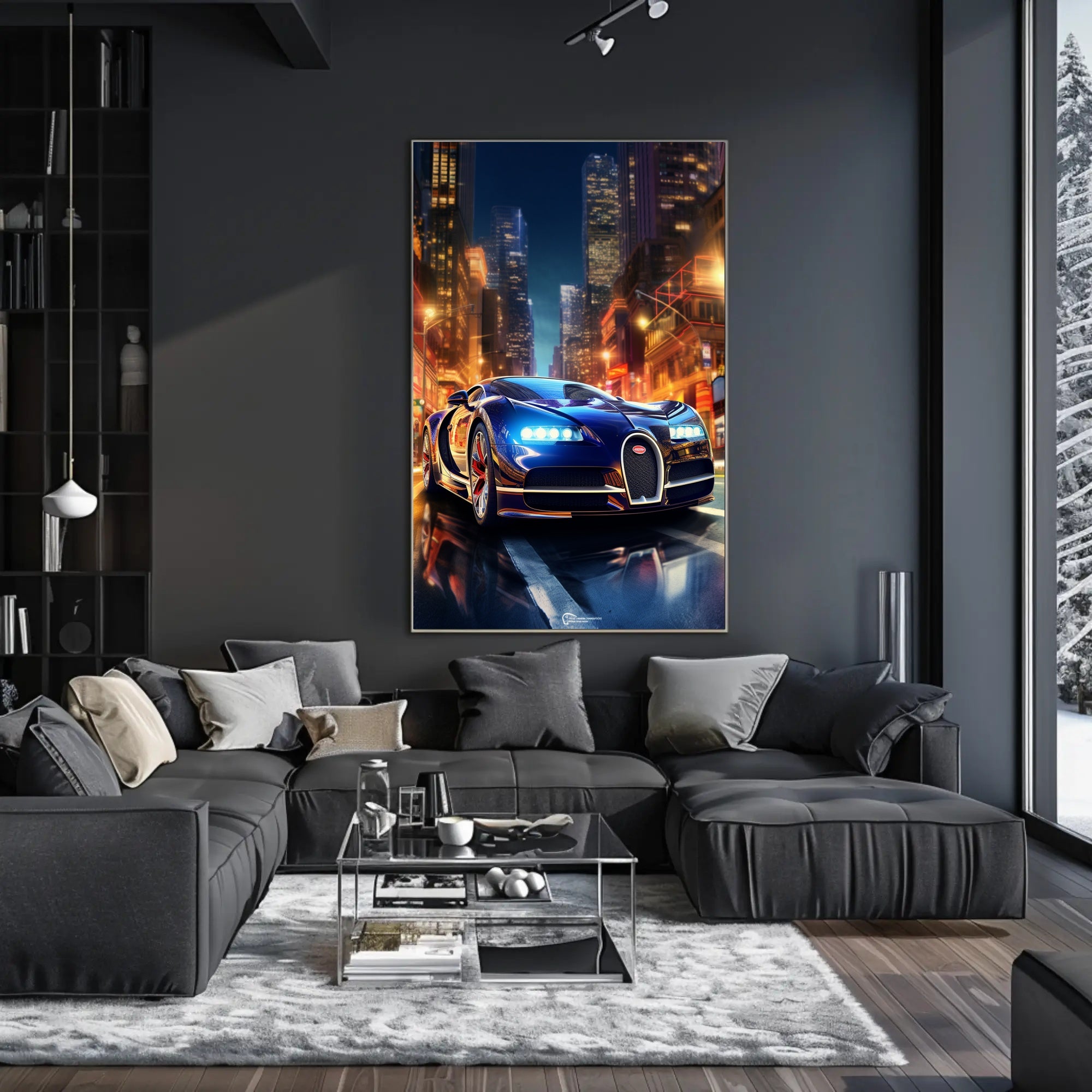 Night Drive in the City Poster PosterGoat