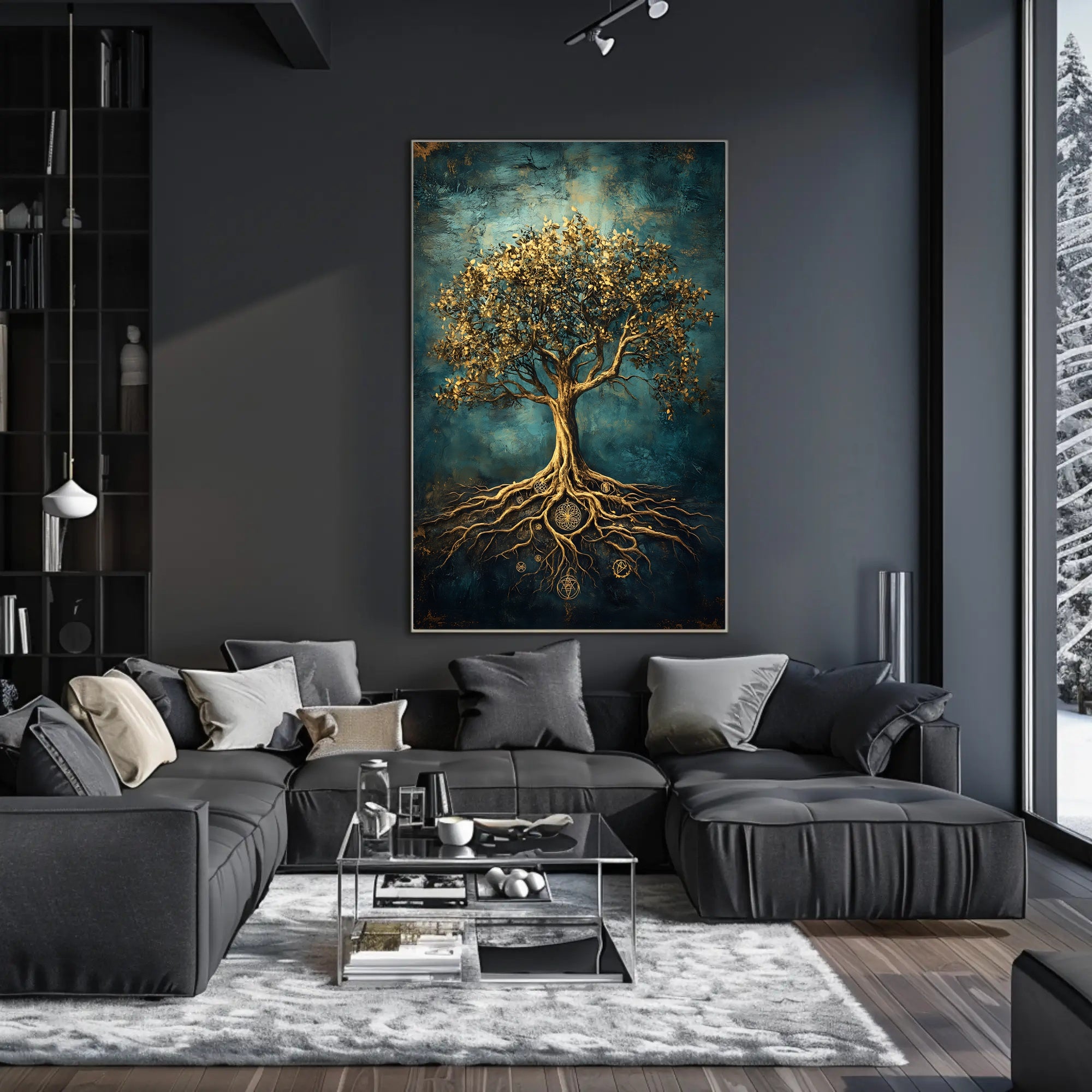 Golden Tree of Life Fantasy or Mythology Poster
