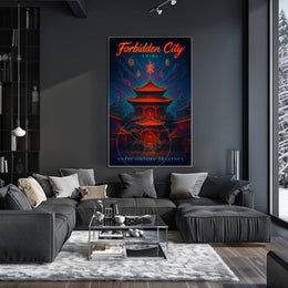Forbidden City Ethereal Architecture Cultural or Heritage Poster