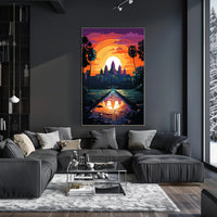 Sunset Over Angkor Wat Poster