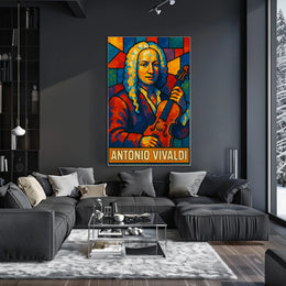 Antonio Vivaldi The Maestro In Stained Poster