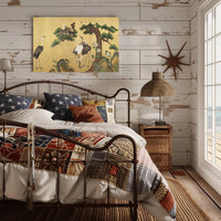 Cranes in Serenity: Traditional Asian Art Cultural Poster