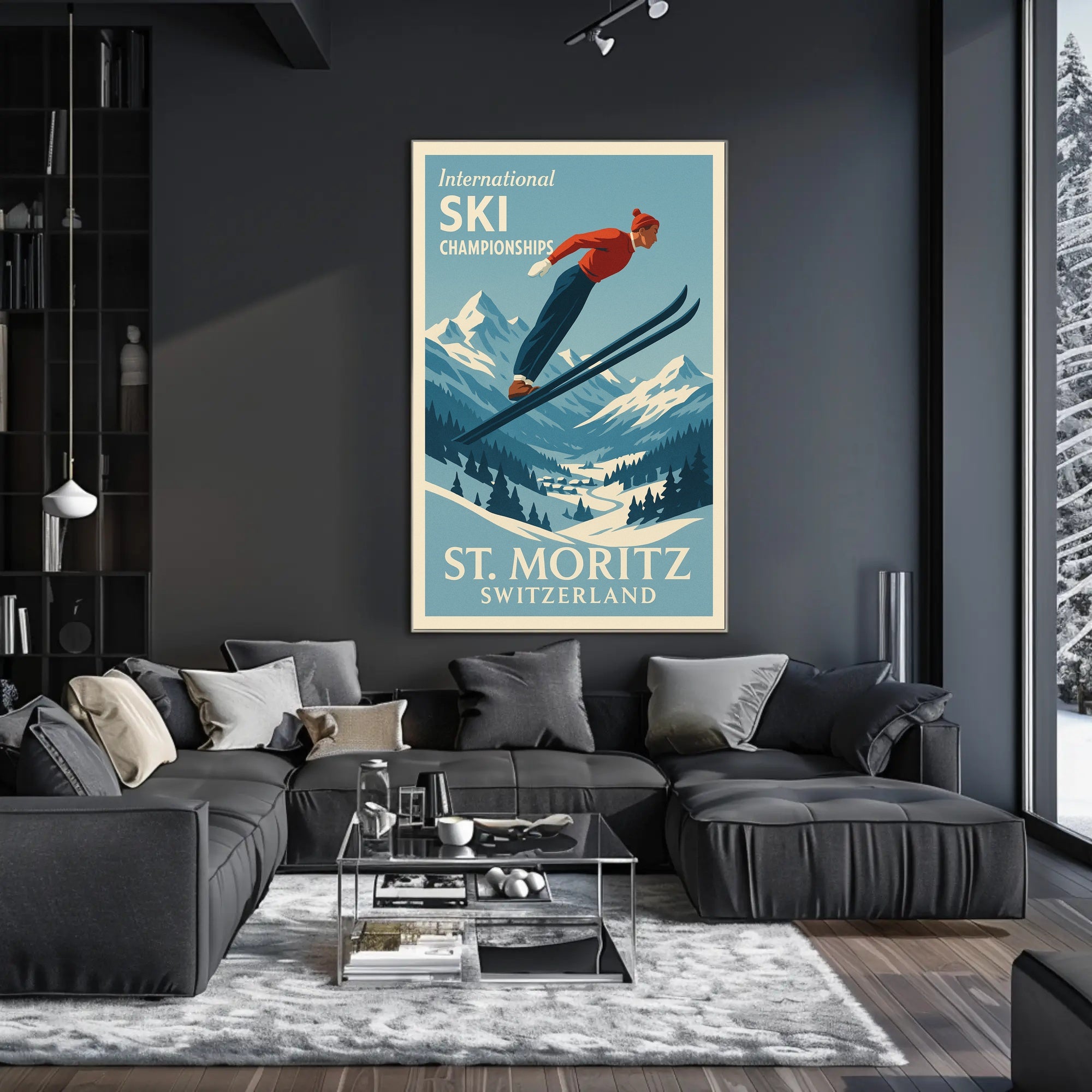 International Ski Championships at St. Moritz Poster