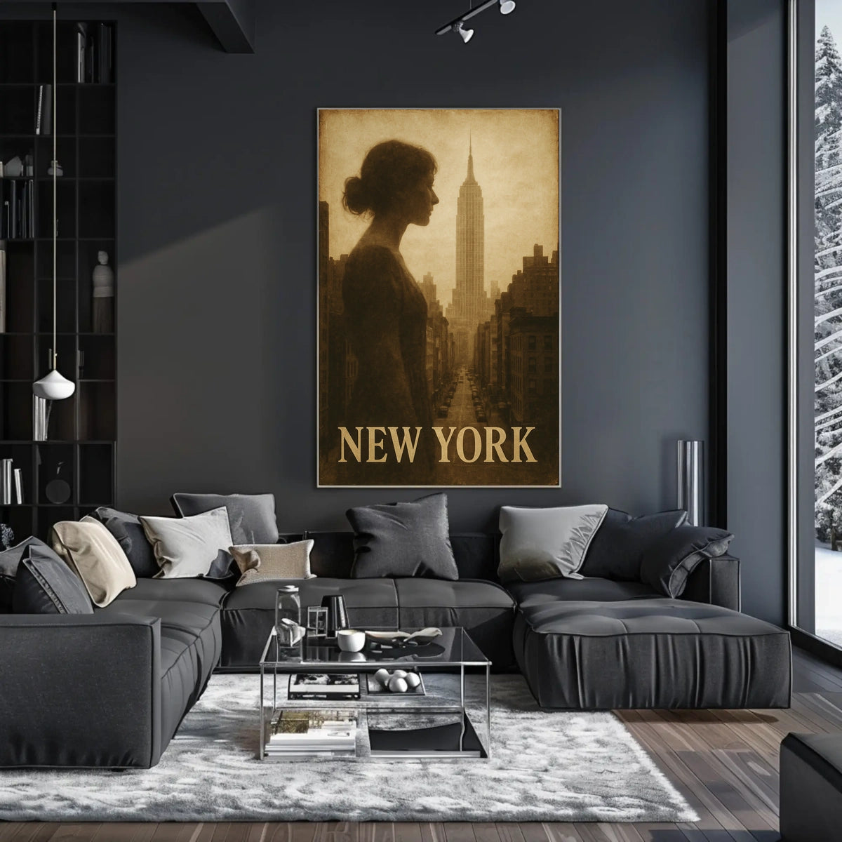 New York Silhouette Poster