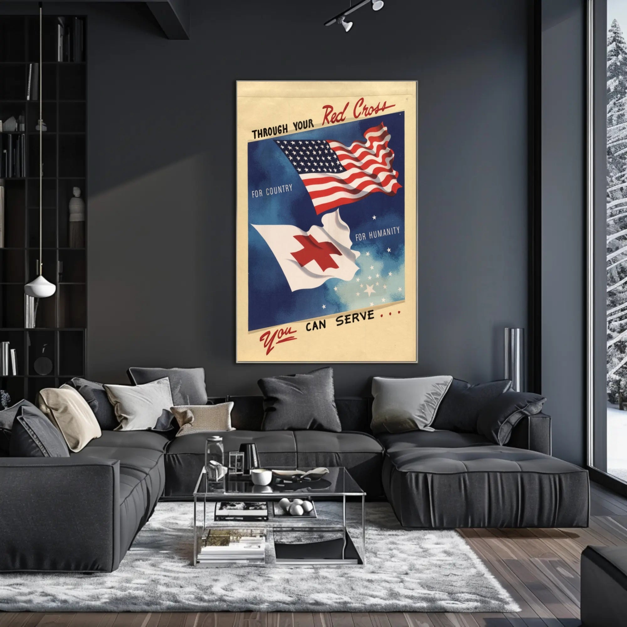 Serve Through the Red Cross Poster PosterGoat