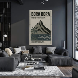 Bora Bora Island Getaway Vintage Travel Poster PosterGoat