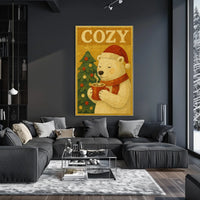 Cozy Holiday Bear Poster