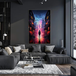 Neon Cityscape Poster