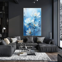 Serene Blue Blossoms Poster