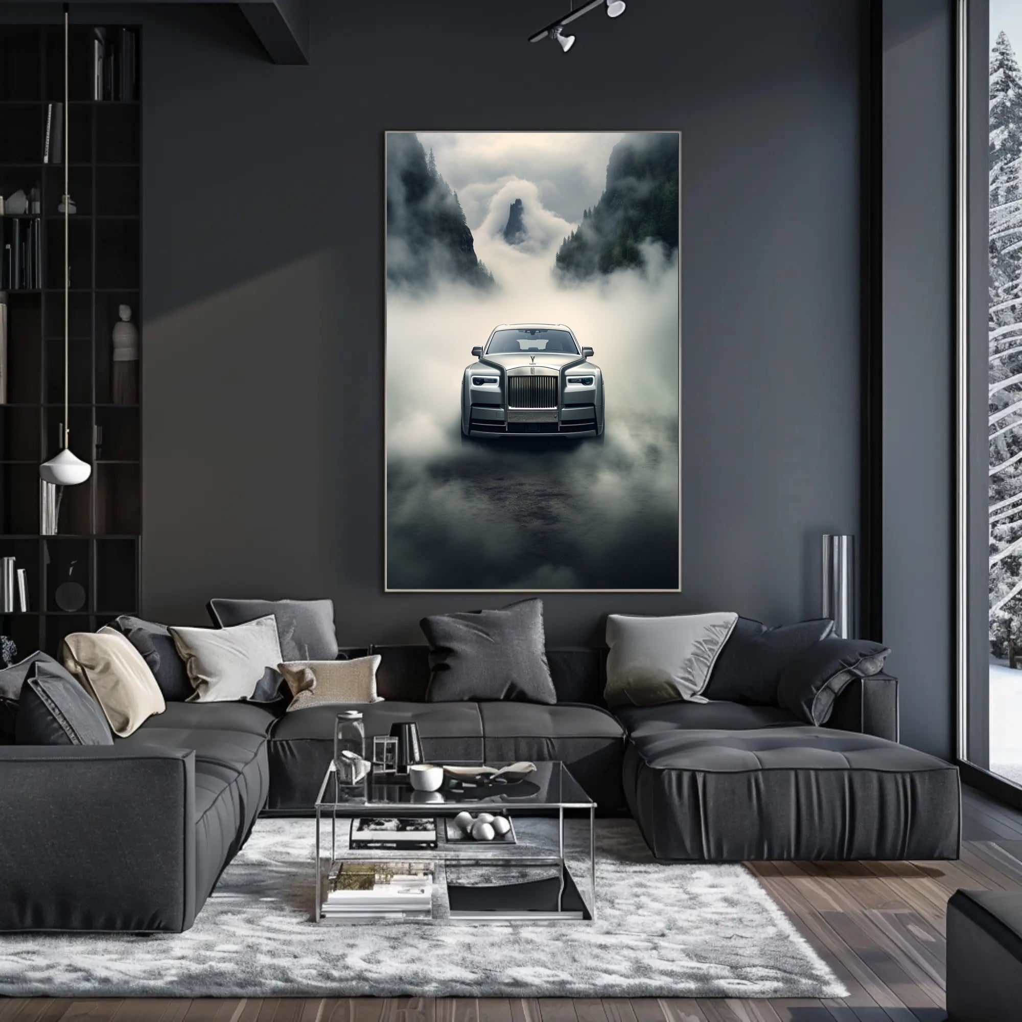 Luxurious Drive Through Mystical Mountains Poster PosterGoat