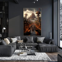 Steampunk Cityscape Poster