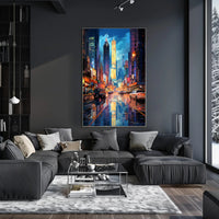 Neon Cityscape Poster