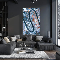 Serpentine Winter Road Poster