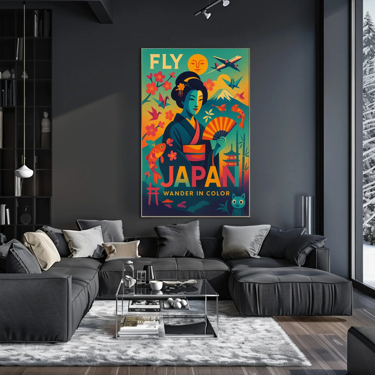 Fly Japan Wander In Color Poster