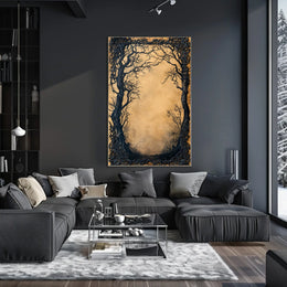 Haunting Sepia Gothic Forest - Abstract, Artistic, or Pop Culture Poster
