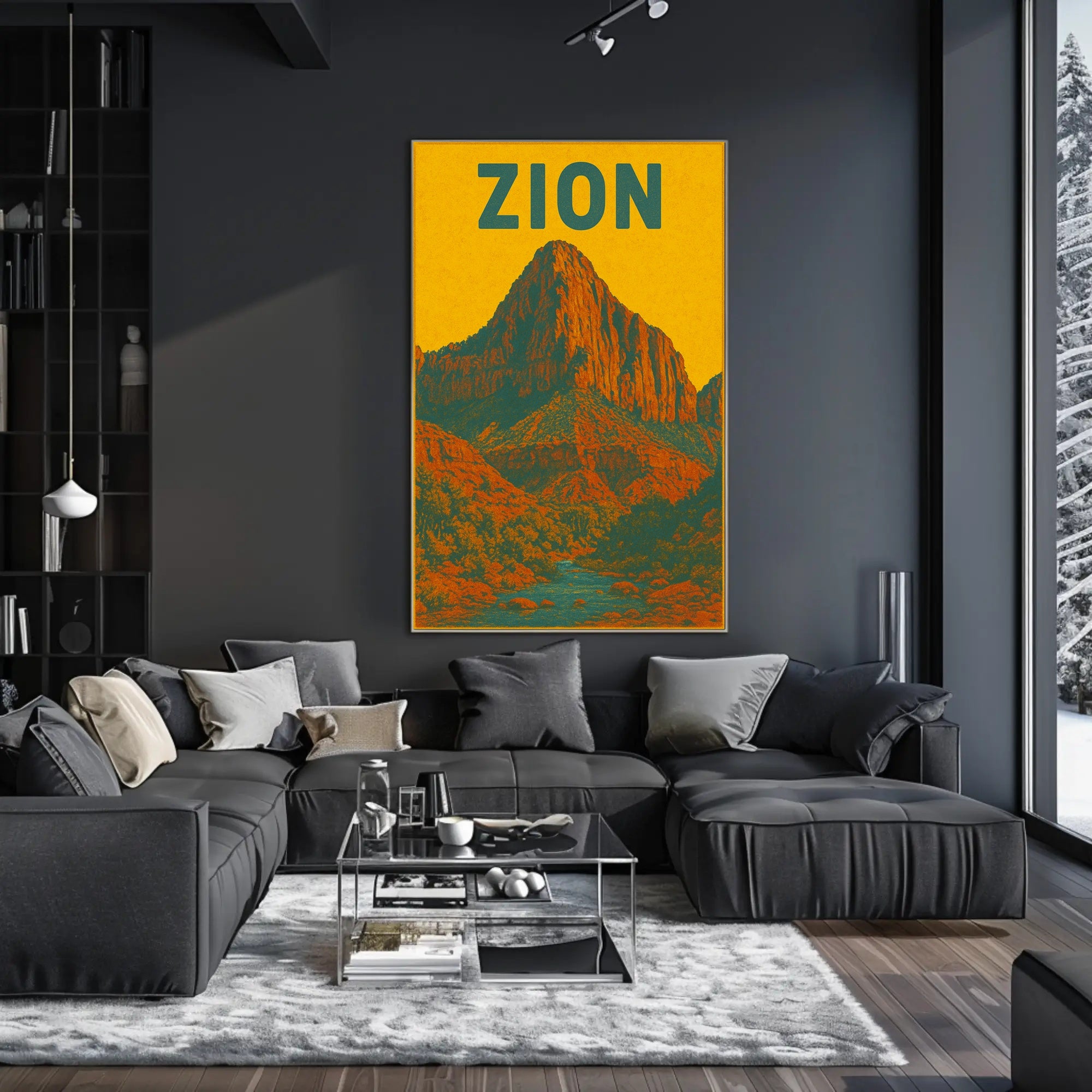 Zion National Park Vintage Travel Poster Print