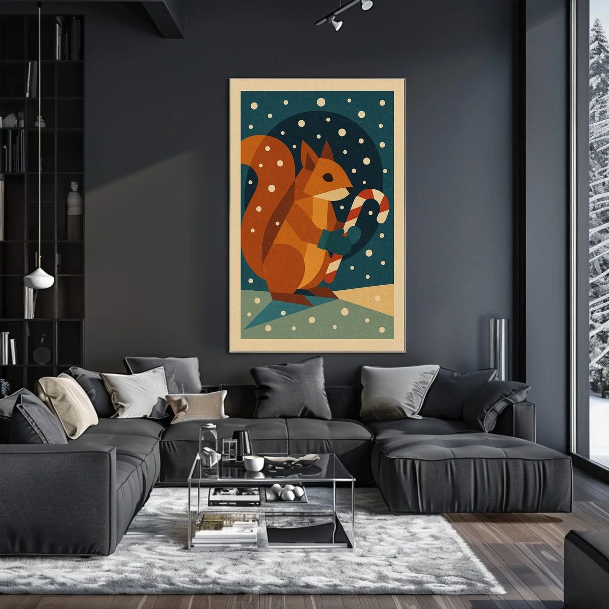Winter Squirrel Poster