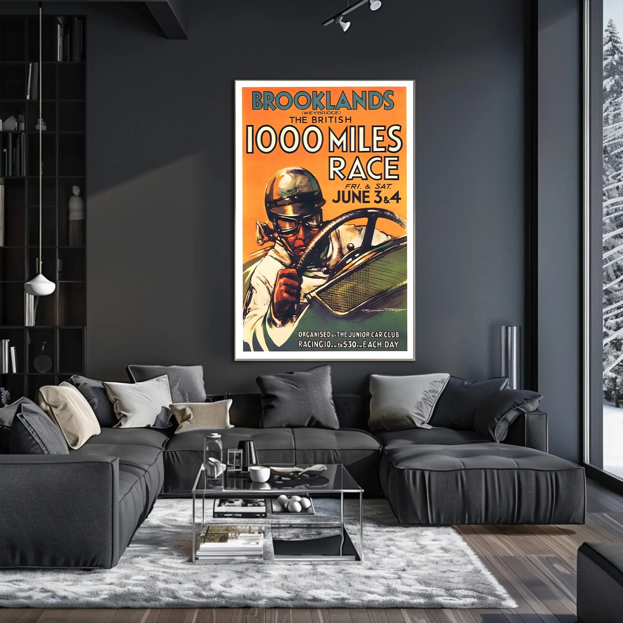 The British 1000 Miles Race at Brooklands Poster