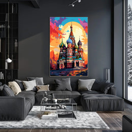Iconic Surreal Saint Basil's Poster in Artistic Category