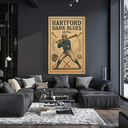 Hartford Dark Blues 1870S Baseball Poster