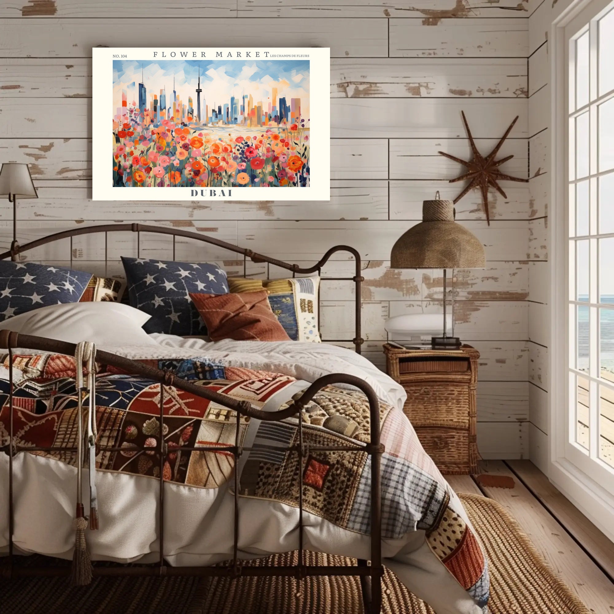 Dubai’s Vibrant Flower Market Urban or Cityscape Poster