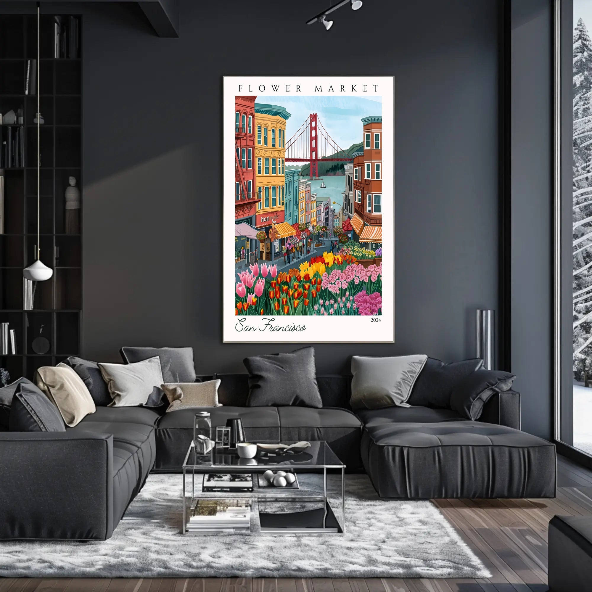 San Francisco Flower Market Poster PosterGoat