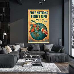 Free Nations Unite Poster