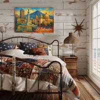 El Salvador Landmarks Travel Digital Painting Poster