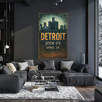 Detroit Invitation Poster PosterGoat